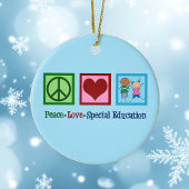 Peace Love Special Education Teacher Keramisch Ornament