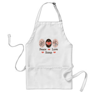 Peace Love Sshit Scrapbooking Craft Apron Standaard Schort
