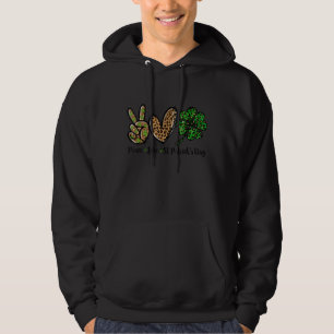 Peace Love St Patrick S Day Lucky C Boys Girls Ki Hoodie