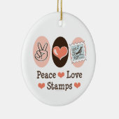 Peace Love Stamps Ornament (Rechts)