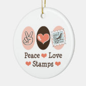 Peace Love Stamps Ornament (Links)