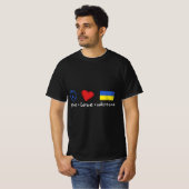 Peace Love Stand With Ukraine Support Stop War  T-shirt (Voorkant volledig)