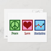 Peace Love Statistics Briefkaart (Voorkant / Achterkant)