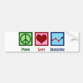 Peace Love Statistics Bumpersticker (Voorkant)