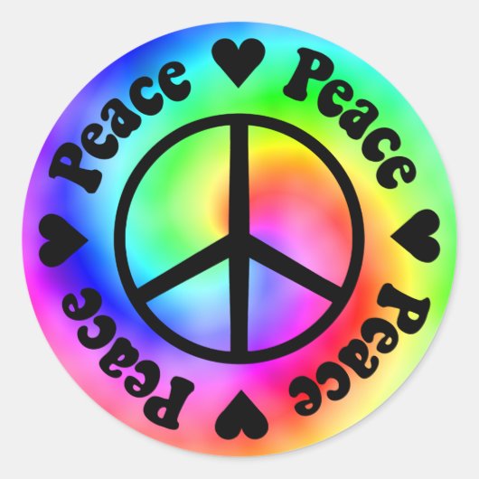 Peace & Love Sticker (Voorkant)