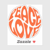 Peace Love Sticker (Vel)