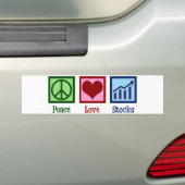 Peace Love Stocks Bumpersticker (Op auto)