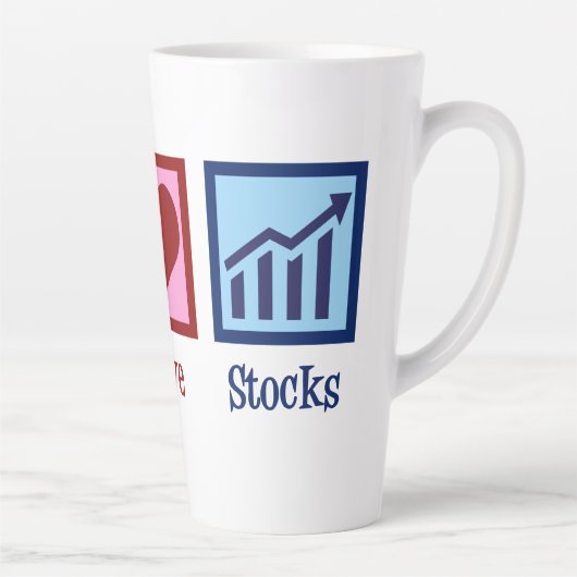 Peace Love Stocks Latte Mok (Rechts)