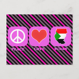 Peace Love Sudan Briefkaart