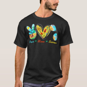Peace Love Summer Sunbril Cruise Beach T-shirt