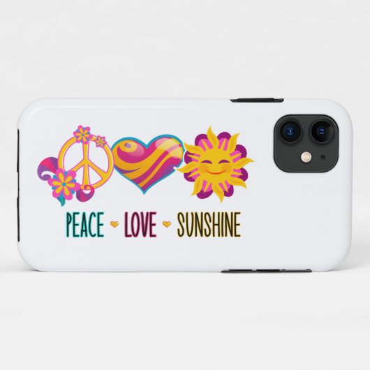 Peace Love Sunshine Case-Mate iPhone Case (Achterkant (horizontaal))