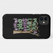 Peace Love & Supergirl Power Case-Mate iPhone Case (Achterkant (horizontaal))