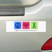 Peace Love Support Environment Bumpersticker (Op auto)