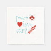 Peace Love Surf Servetten (Voorkant)