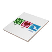 Peace Love Surfing Tegeltje (Zijkant)