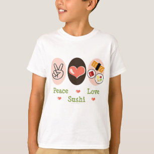 Peace Love Sushi Kinder T-shirt