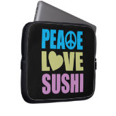 Peace Love Sushi Laptop Sleeve (Voorkant Rechts)