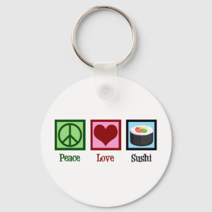 Peace Love Sushi Sleutelhanger
