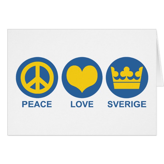 Peace Love Sverige (Voorkant Horizontaal)