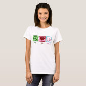 Peace Love Sweet 16 Cute 16th Birthday Girl T-shirt (Voorkant volledig)