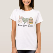 Peace Love T-Shirt de Pâques - Printemps amusant e (Devant)