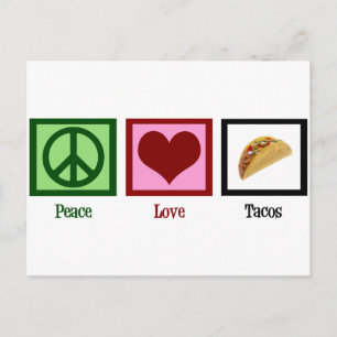 Peace Love Tacos Briefkaart