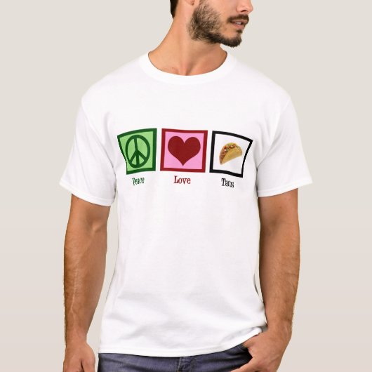 Peace Love Tacos T-shirt (Voorkant)