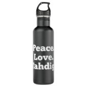 Peace Love Tahdig Funny Persian Rice Iran Waterfles (Voorkant)