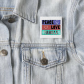 Peace, Love & Tangle Button (In situ)