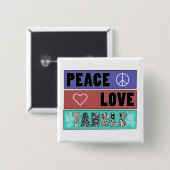 Peace, Love & Tangle Button (Voorkant /achterkant)