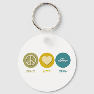 Peace Love Taxis Sleutelhanger