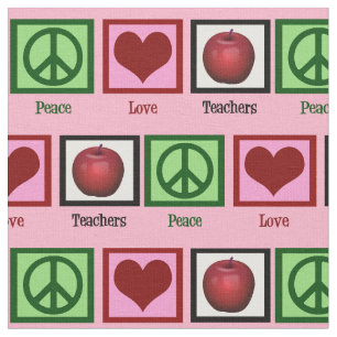 Peace Love Teachers Stof
