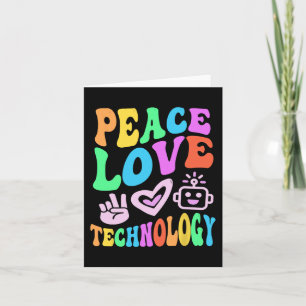PEACE LOVE TECHNOLOGIE Retro Computer Teach Kaart