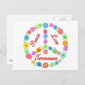 Peace Love Tennessee Briefkaart (Voorkant / Achterkant)
