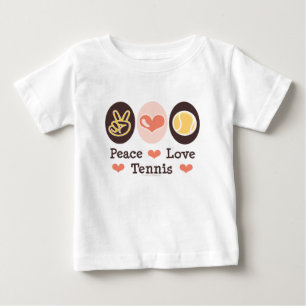 Peace Love Tennis Baby Lange Slaap T-shirt