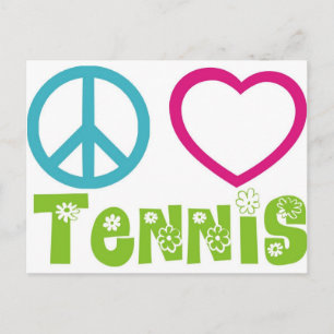 Peace Love Tennis Briefkaart