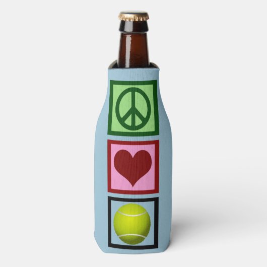 Peace Love Tennis Flesjeskoeler (Fles Voorkant)