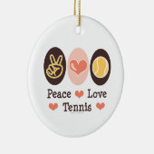 Peace Love Tennis Ornament (Rechts)