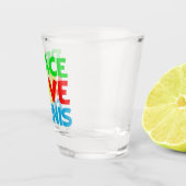 Peace Love Tennis Player Shot Glas (Rechts)