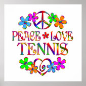 Peace Love Tennis Poster (Voorkant)