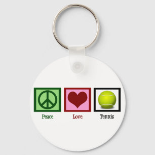 Peace Love Tennis Sleutelhanger