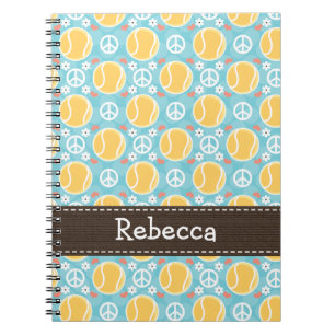 Peace Love Tennis Spiral notebook Journal Notitieboek