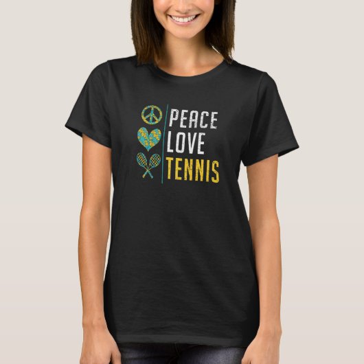 Peace Love Tennis T-shirt (Voorkant)