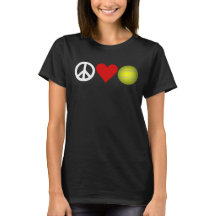 Peace Love Tennis t-shirt aanpasbaar