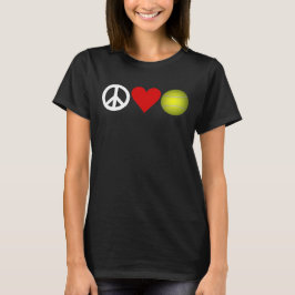 Peace Love Tennis t-shirt aanpasbaar