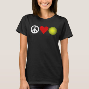 Peace Love Tennis t-shirt aanpasbaar