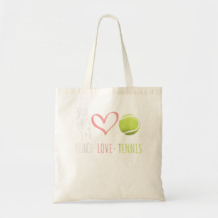 Peace Love Tennis Tennis Player ball love hart Tote Bag