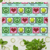 Peace Love Tennis Theedoek (Gevouwen)