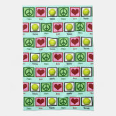 Peace Love Tennis Theedoek (Verticaal)