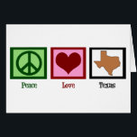 Peace Love Texas<br><div class="desc">Les Texans et les touristes qui aiment visiter Austin,  San Antonio et Dallas adoreront ce souvenir Texas mignon.</div>